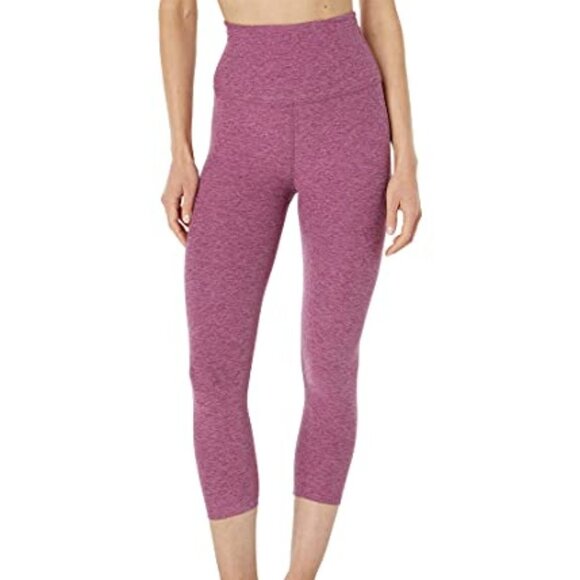 Beyond Yoga Spacedye High Waisted Capri Legging Pale Plum Heather  Size XS - Picture 2 of 8
